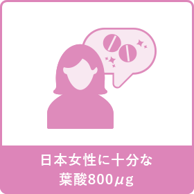 日本女性に十分な葉酸800μg